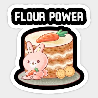 Flour Power Baking Funny Baker Lover Sticker